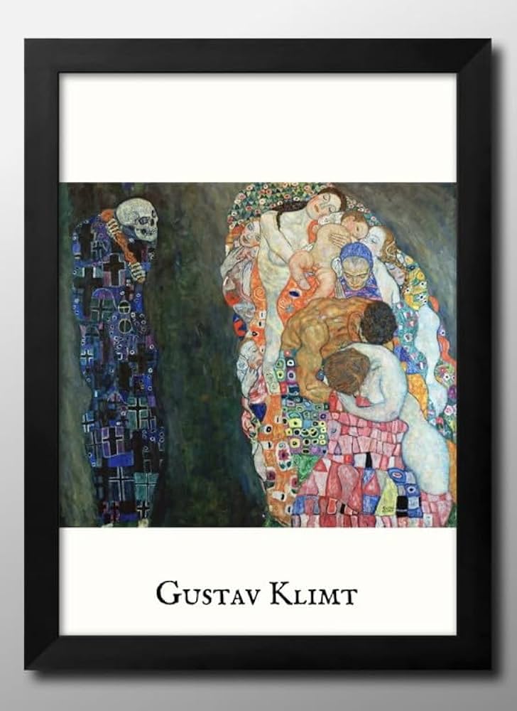 GUSTAV　KLIMT、クリムト、死と生、希少な画集より、新品高級額 Amazon.co.jp: Gustav Klimtグスタフ・クリムト名画の数々